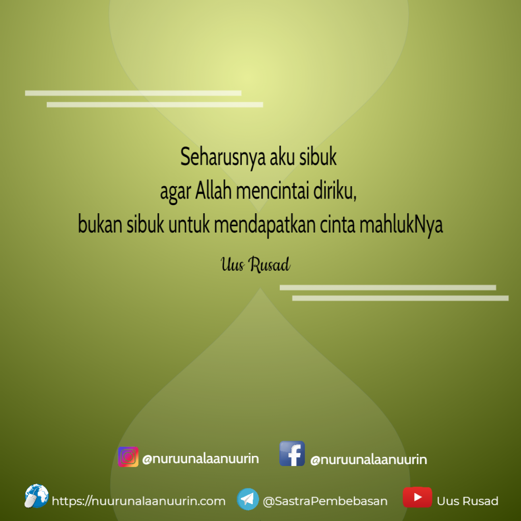 KESIBUKAN YANG KELIRU